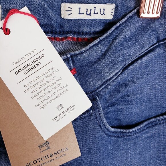 Scotch and Soda Lulu Skinny Flare Bootcut Jeans size 16 NWT Medium Wash - Picture 11 of 12